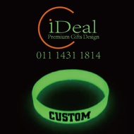 Custom Promotion Glow In The Dark Wristband Print Logo Custom Night Event Wristband Print Logo DIY B
