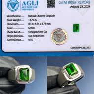 Size 7 / 15 - Ring Chrome Diopside Origin Russia 1.67 ct Monel Doff Memo AGLI Atlernative TsavoriteR