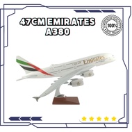 47cm Emirates Airlines Airbus A380 Metal Aircraft Replica Diecast Collectible Display Plane Toy