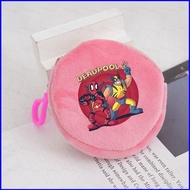 Deadpool & Wolverine Cartoon Anime Plush Wallet Dopamine Male Female Zero Wallet Earphone Storage Ba