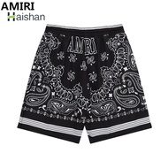 (hai Shan) Casual shorts, printed pattern, loose fit, plus size, goes with every outfit. For men and