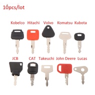 10pcs Excavator Key Set JDS T250 H806 H800 JCB 459A 5P8500 K250 777 Master Key For Kubota Komatsu Ko