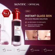 SKINTIFIC 12%AHA BHA PHA LHA Intensive Peeling Solution Serum muka Whitening Essence Brightening Dar