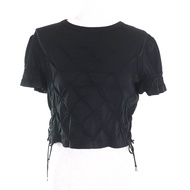 香奈兒 (CHANEL) P74589 女士短上衣，100%純棉，飾有水鑽吊墜和Coco標誌，黑色，尺寸38，法國製造，正品，成色極佳。