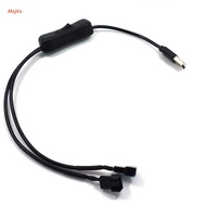 Mojito 40cm / 15.75in USB to 3-Pin / 4-Pin PWM 5V USB Sleeved Fan Power Adapter Cable, with ON / Off