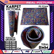 Floor Carpet [VICTORIA CARPET] PE FOAM Plastic Floor Mat Carpet 8mm Width 180cm - 200 x 180cm comfor