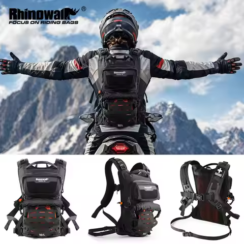 Rhinowalk Motorcycle Backpack Waterproof 10L Tactical Adventure Outdoor Bag Pack With X-Lock Carryin