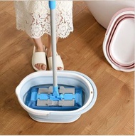 全城熱賣 - 洗面盆 洗手盆,[藍色] 摺疊水桶 車載水桶 戶外洗車 釣魚桶 長方形拖把桶 #KHH