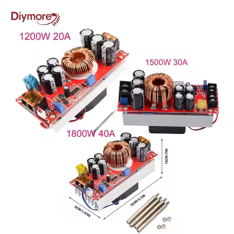 10-60V To 12-90V Adjustable Voltage Charger 20A/30A/40A DC-DC Boost Converter Step Up Power Supply M