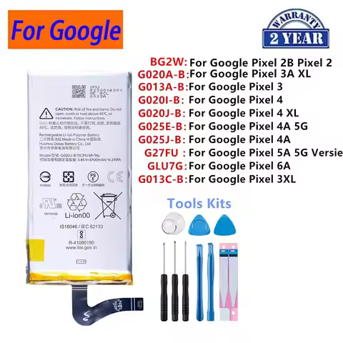 G013A-B G020A-B G025J-B G27FU GLU7G G020J-B G013A-B BG2W Battery For HTC Google Pixel 3 4 3XL 4XL4A 