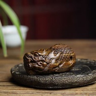 Agarwood Carving Arowana Handle Piece Fishing Dragon Pendant Portable Wenwan Small Wooden Fish Arowa