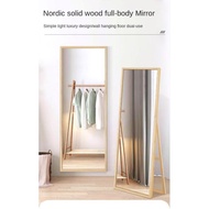 60165cm Full Body Mirror Stand Floor Mirror Big Mirror Large Mirror Wood Full-Length Mirror Cermin Panjang Cermin Besar