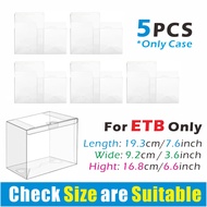 5/10PCS PET Elite Trainer Box Case Protectors Clear Display Case - 0.45mm Thick ETB Case Compatible 