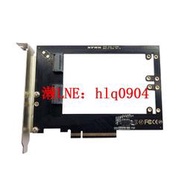 現貨PCIEe x8轉2口EDSFF E1.S SSD RAID陣列擴展轉接卡主板PCIE拆分卡