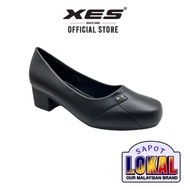 XES Ladies BSLC9922-1 Formal Block Heel Square Toe Heels ( Beige / Black )