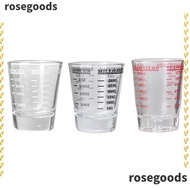 ROSEGOODS1 Espresso Shot Glass, Universal Heat Resistant Shot Glass Measuring Cup, Accessories Espresso Essentials 60ml Measuring Shot Glass