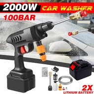 3000W 100Bar Wireless High Pressure Car Wash Washer Gun 50000mah Foam Generator Water Gun Spray Cleaner for Makita 18V Battery