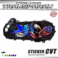 CVT VARIATION / CVT BACK STICKER / CVT BLOCK STRIPING TRANSPARENT MATERIAL MOTORCYCLE STRIPING