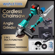 2in 1 multi-function Cordless Brushless Chainsaw chain saw Angle Grinder with Lithium Battery