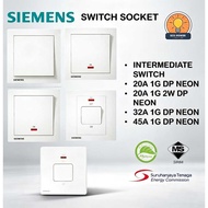 SIEMENS Switch White | 10A 1G Intermediate / 20A 1G DP / 20A 1G 2W DP / 32A 1G DP / 45A 1G DP | SIRI