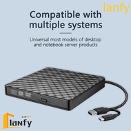 LANFY 2 in 1 External DVD Writer, Type-c Portable DVD Burner Drive, CD Writer Super Drive Ultra-thin