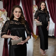 GBK เสื้อลูกไม้ ชุดลูกไม้ งานบุญ  สีดำ 1022/1030