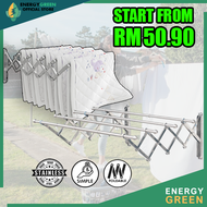 Stainless Steel Retractable Clothes Hanger Wall Mounted Ampaian Baju Drying Rack Penyidai Penjemur B