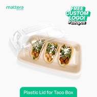 [Mattera] Bagasse Taco Box SET with Lid - Eco-Friendly Food Packaging Takeaway Box Churro Hotdog Tac