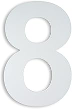 KTC-HOME - Premium House Number White Including Mounting Material - Powder Coated - Arial - Height 2