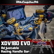XDV180 Evo Adjustable Racing Handle Bar Premium CNC Aluminum Solid Clip-on Handlebar for Keeway XDV1