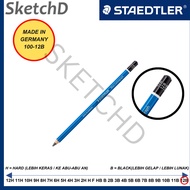 Pencil 12B Staedtler Mars Lumograph Pencil 100 - 12 B Blue