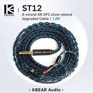 KBEAR ST-12 Earphone Upgrade Cable 8 Strands 4N OFC Silver-plated Headset Wire 112 Cores 0.78mm/QDC 