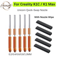 TA K1C Nozzle Unicorn Tri-Metal Steel-Tipped Copper & Titanium Alloy Heatbreak K1c Nozzle Cleaner Ki