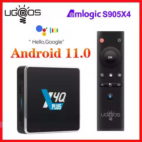UGOOS X4Q Extra Plus Pro TV BOX Android 11.0 Amlogic S905X4 LPDDR4 AV1 CEC HDR 1000M BT5.1 X4Q Cube 