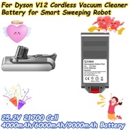 25.2V 21700 Cell 4000mAh/6000mAh/9000mAh Battery for Dyson V12 Cordless Vacuum Cleaner Battery for S