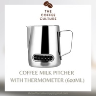 Barista Coffee Milk Pitcher With Thermometer 600ml