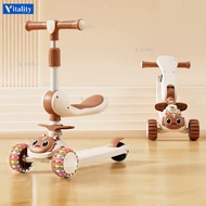 3 Wheels Kid's Musical Light Scooter for Boys Girls 2-8 Years Drive Ride On Toys Car