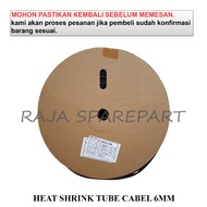 [HS6 ROLL -+100M] FUEL INSULATION HOSE 6MM HEAT SHRINK TUBE CABLE