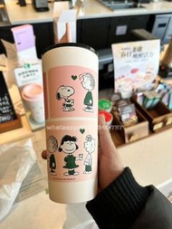 🎀順豐包郵 Starbucks星巴克史努比合作款系列杯子陶瓷馬克杯不銹鋼吸管隨行喝水杯