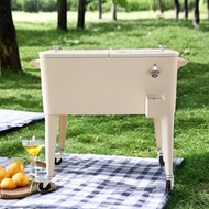 Customization80QT Outdoor Insulated Cart Camping Car-mounted Insulated Ice Bucket75L Large-capacity 