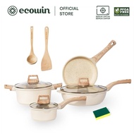 Ecowin 4pcs Cookware Set - Nonstick Pan Set Wok  Saucepan  Frying Pan  Soup pot Kitchenware Metal