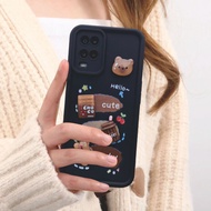 [BT1] Infinix Bear Embossed Smart Case 5 6 7 8 Hot 30 30i 30 Play Sotfcase Model 3D Silicone