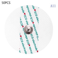 All 50 Pieces Set Practical Disposable Electrode Pads ECG EKG Electrodes Heart Monitor Non-woven Ele