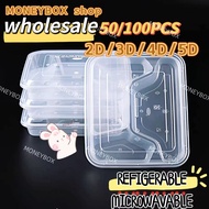 Bento box microwavable bento box 3 division food container Plastic lunch box2D/3D/4D/5D