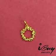 IBUY 916 Gold Wheat Ring Pendant 1.01G 916 (22K) 麦穗环吊坠