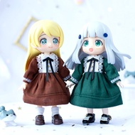 Ob11 Baby Clothes Retro Solid Lace Dress Dress 12 Points bjd P9P10P11 Ami 2.0 Baby Clothes EV4N