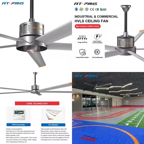 HVLS Air-cooled Fan Large Fan Large Industrial Fan HVLS 12 Feet for Workshop and Warehouse Use