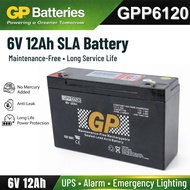 ORIGINAL GP 6V 12Ah Rechargeable Sealed Lead Acid Battery - GPP6120 GP Back Up Battery 6V12AH Rechar