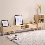 tv cabinet simple coffee table combination IKEA Japanese modern bedroom Nordic solid wood small-fami