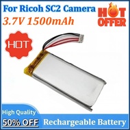3.7V 1500mAh Newly upgraded Camera Battery for Ricoh SC2 Li-Polymer Rechargeable Pack Replacement FT